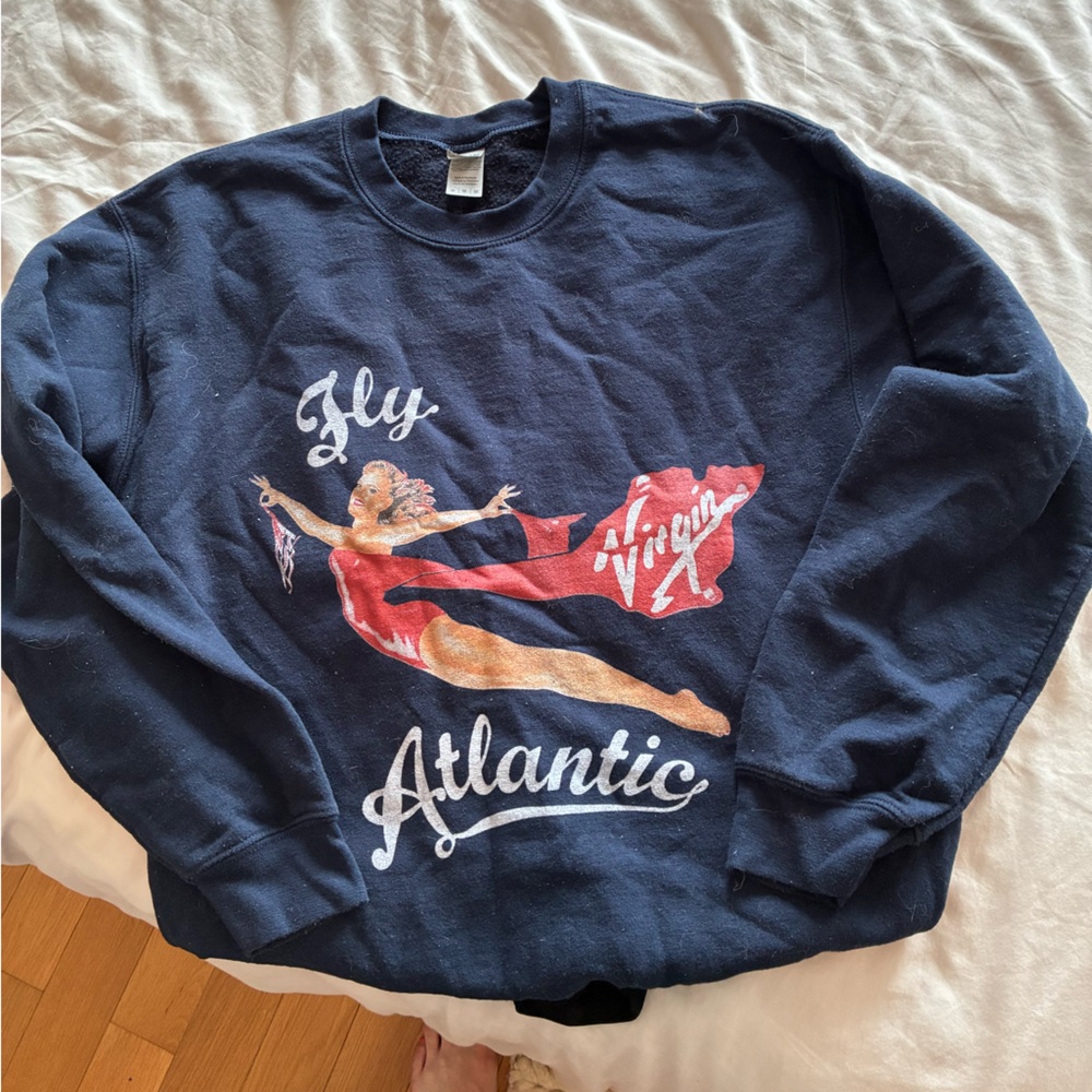 Fly Atlantic Navy Sweatshirt - Princess Diana Costume